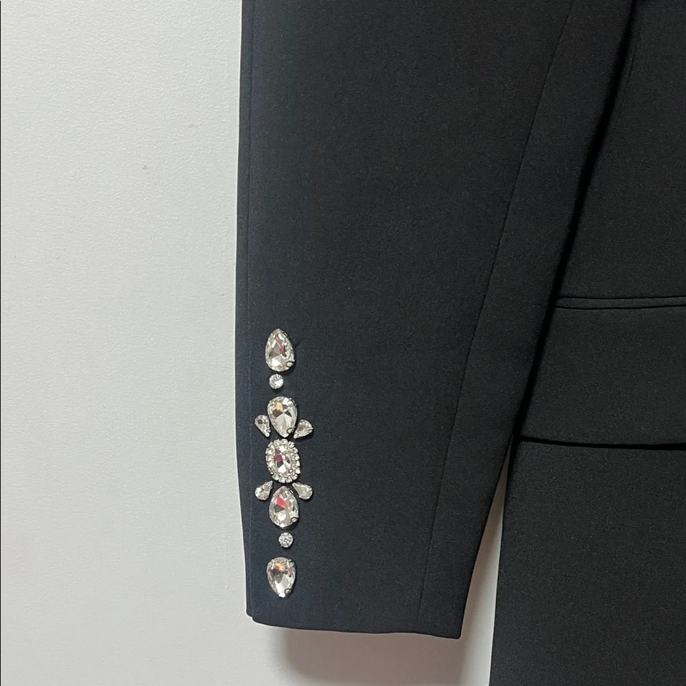 Elegant Black Blazer dress with Crystal Embellishments! - Picture 11 of 16